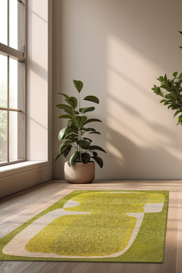 Tapis salon et chambre moderne tissé plat TOUC TOUC