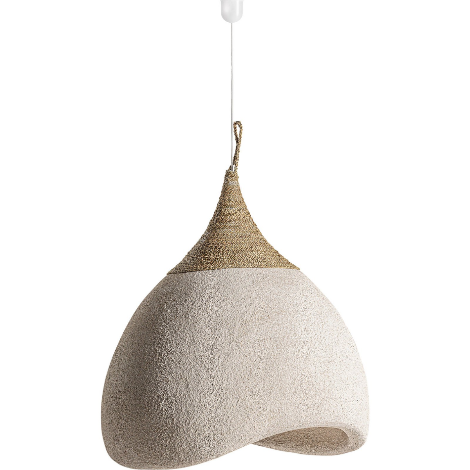 Lustre rustique en résine finition rugueuse suspendu