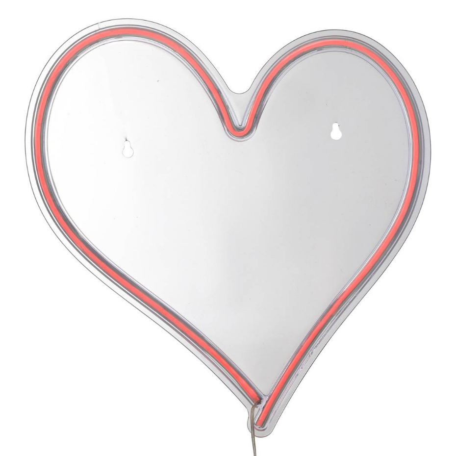 Tube néon mural LED COEUR