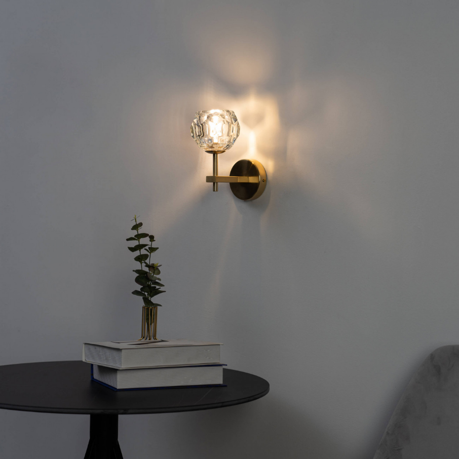 Applique dorée avec verre décoratif - VILAMO