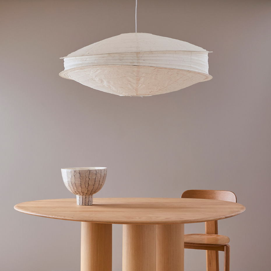 Suspension en papier texturé, diamètre 91 cm, NASSAH