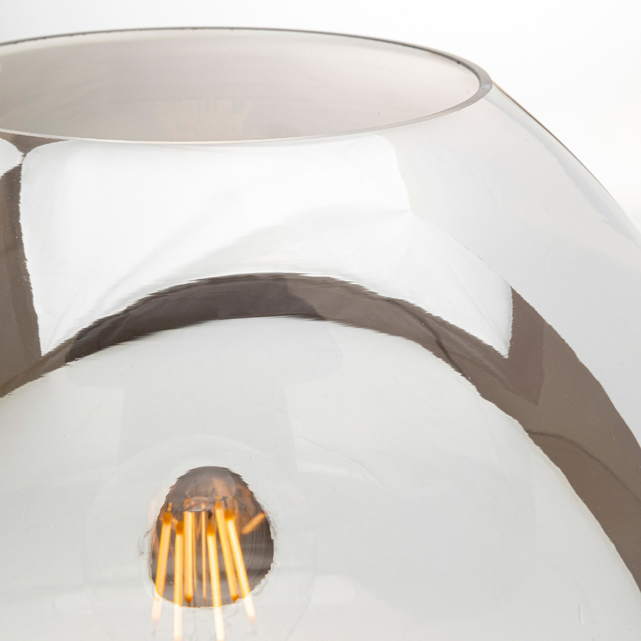 Lampe en verre et acier, SPHERE