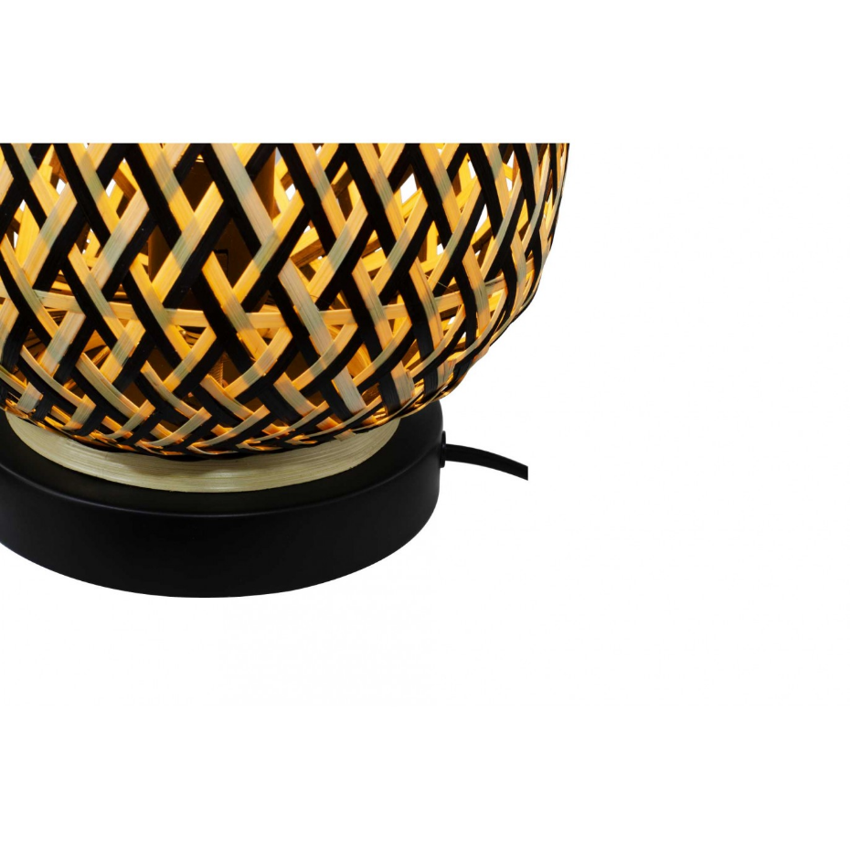 Lampe à poser en métal et bambou, MINELLE