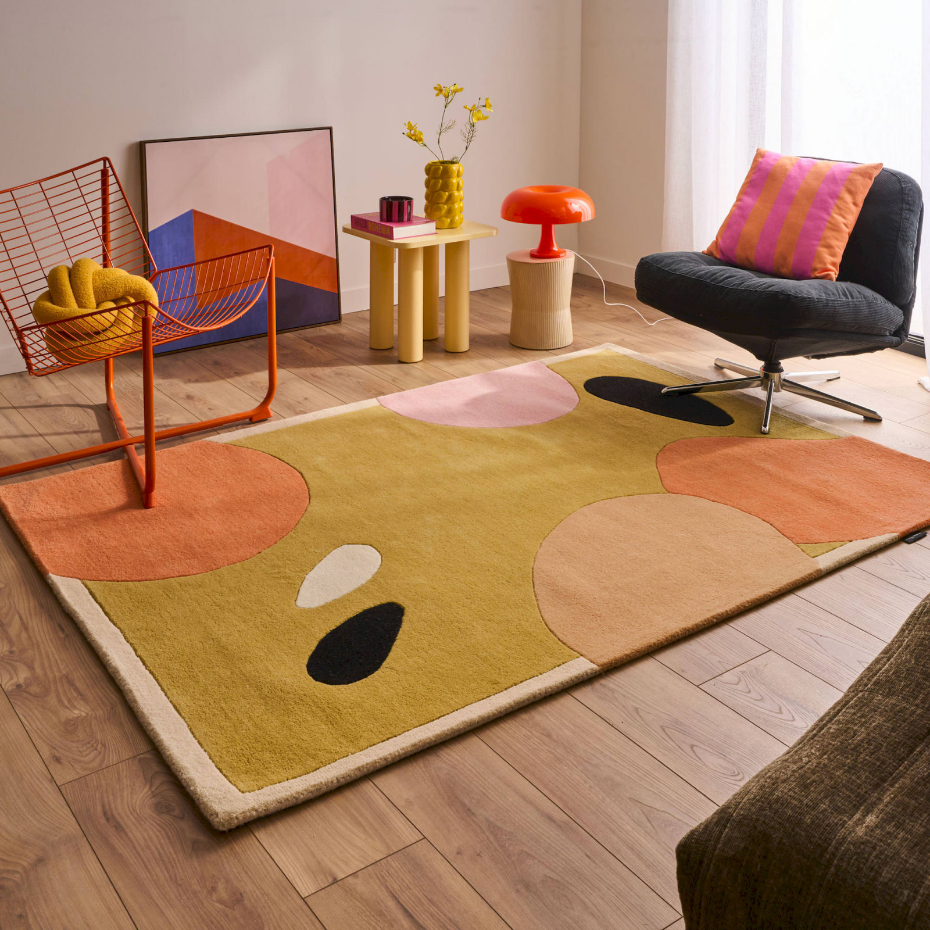 Tapis fait main en laine et coton PANTONE