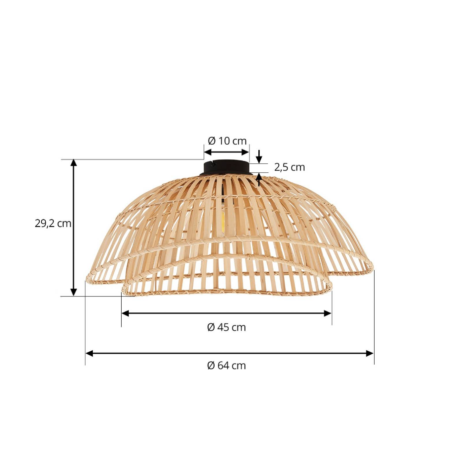 Plafonnier en bambou scandinave, Ilajus