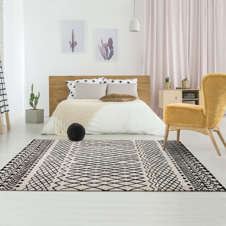 Tapis berbère tissé motifs tribaux LYN8  MABAL