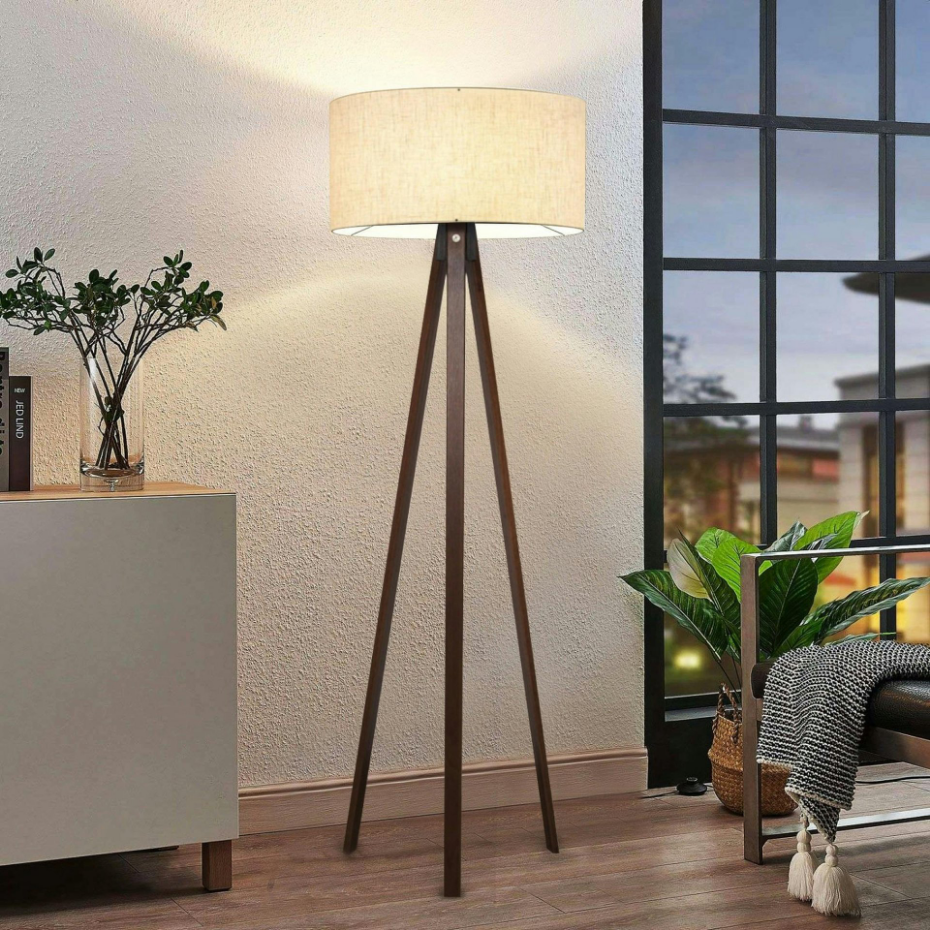 Lampadaire trépied en bois KILIS