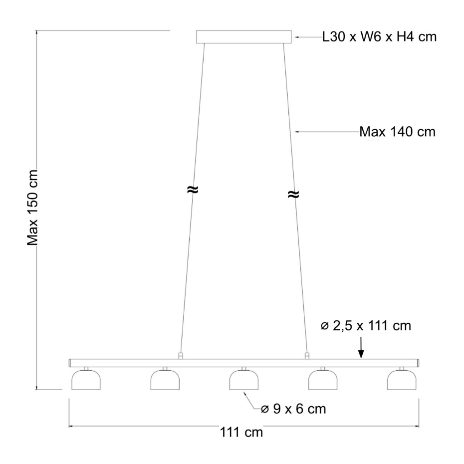 Suspension LED en ligne raffinée - NYSSÉA