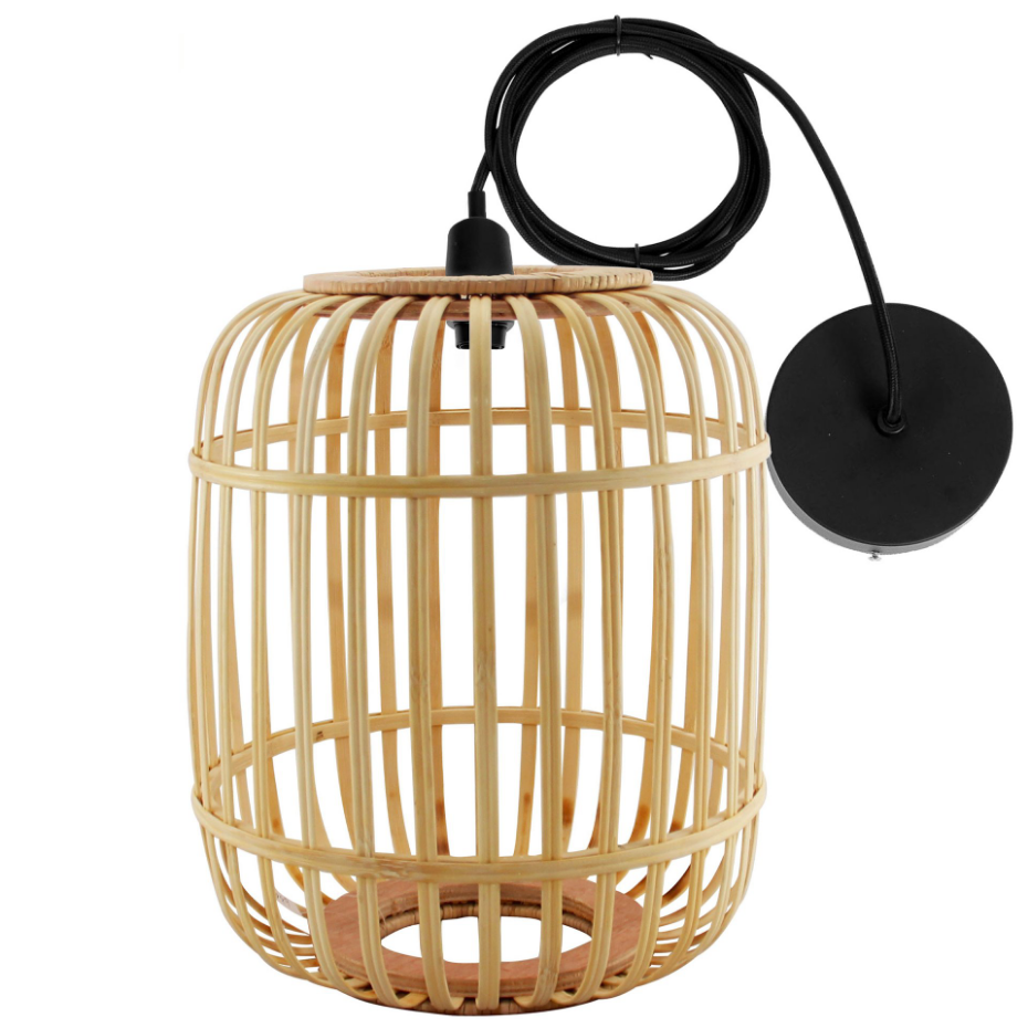 Suspension en bambou ronde 25x25x30cm