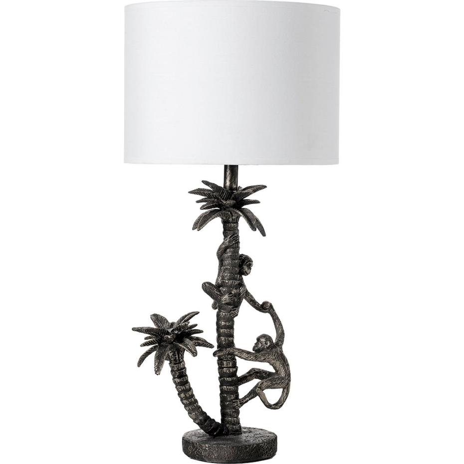 Lampe de table ronde en résine avec abat-jour