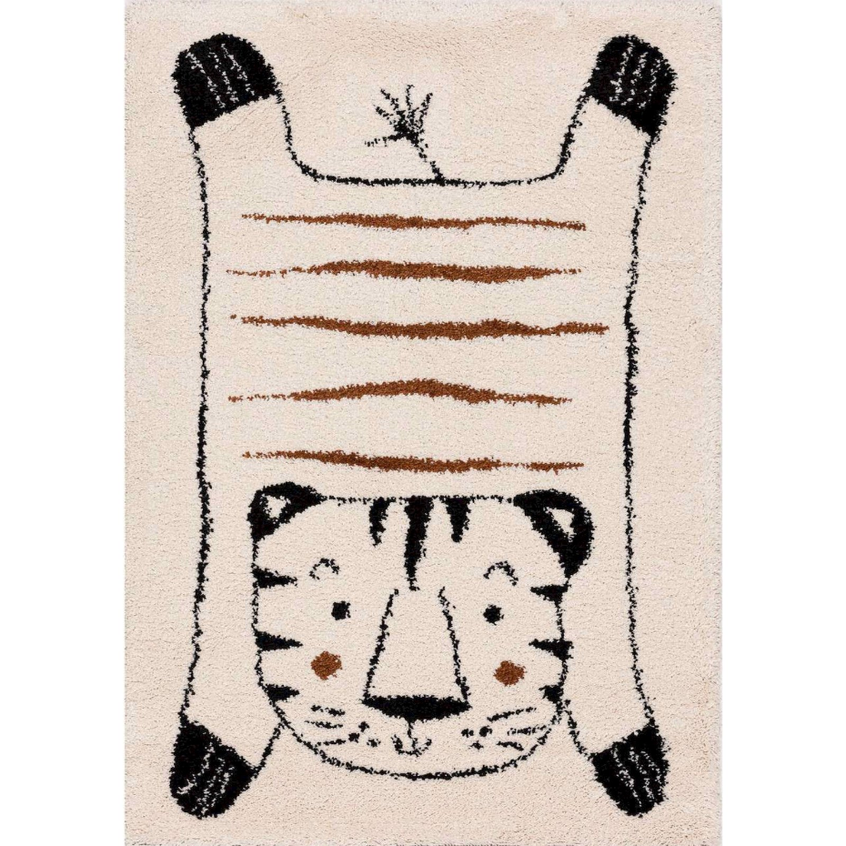 Tapis enfant rectangulaire en polypropylène Tigre YellowTipi