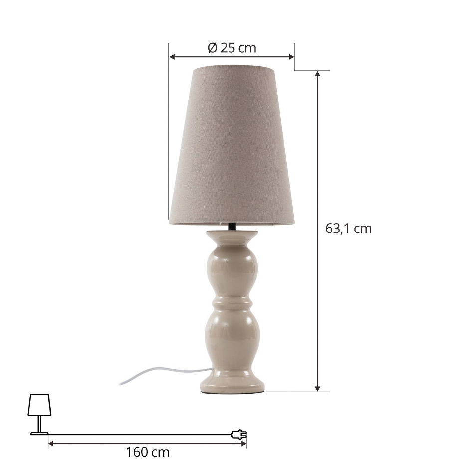 Lampe à poser en céramique design, Lyndorin