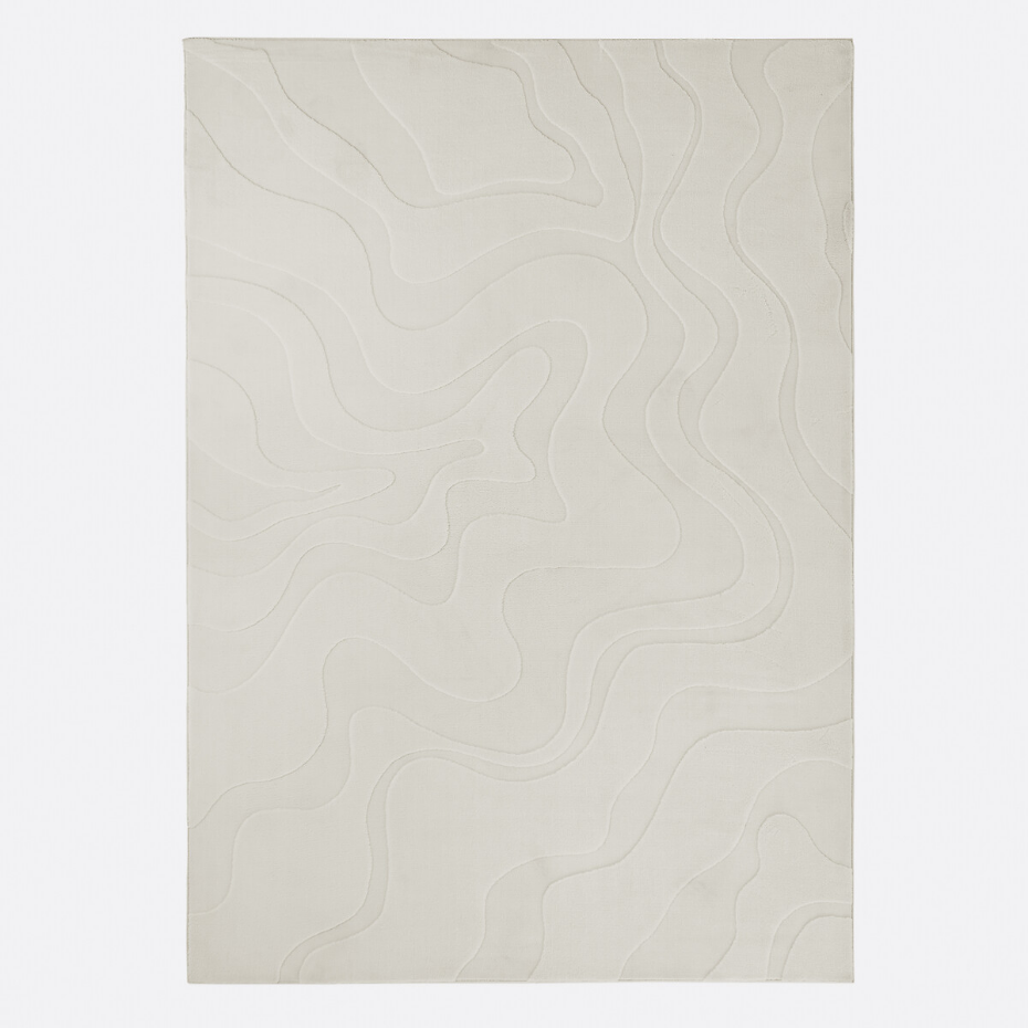 Tapis rectangulaire, motifs vagues, Gioma