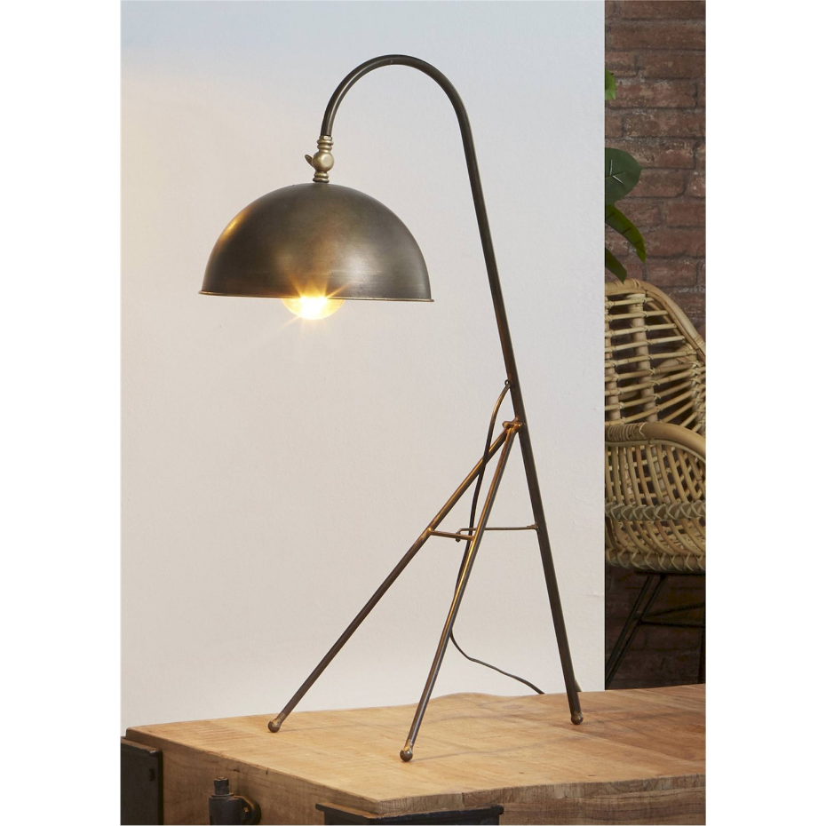 Lampe de table en métal forme rectangulaire