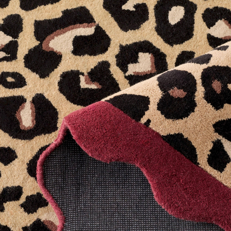 Tapis rectangulaire en laine et coton Âme fauve
