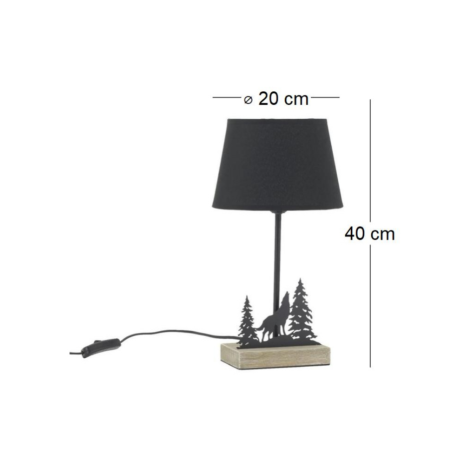 Lampe en métal montagne