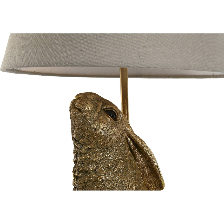 Lampe de table lapin en résine style shabby rond Shabby