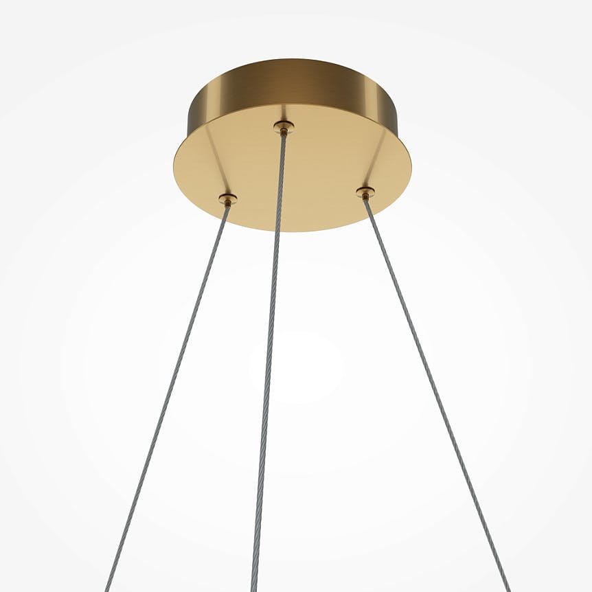 Suspension salon LED blanc & or - balance design AVA