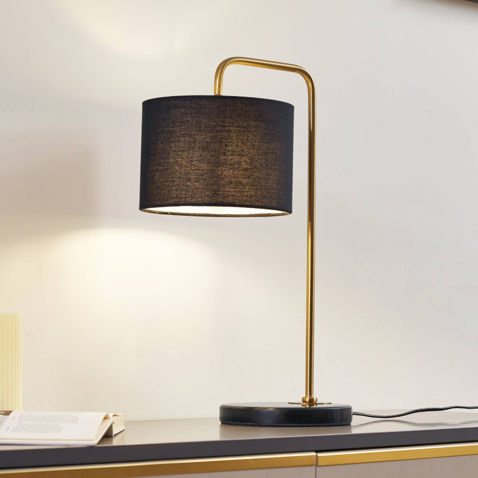 Lampe à poser en textile scandinave, Hillary