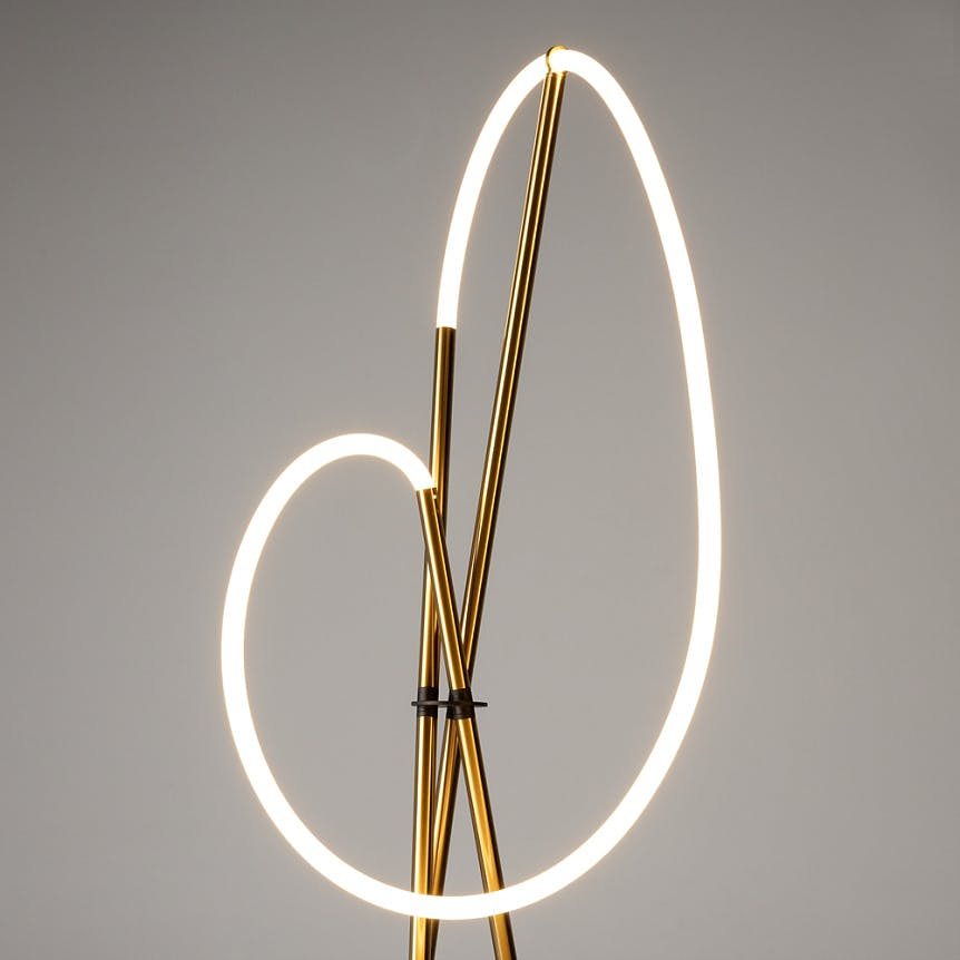 Lampadaire design tube lumineux à LED AURORA