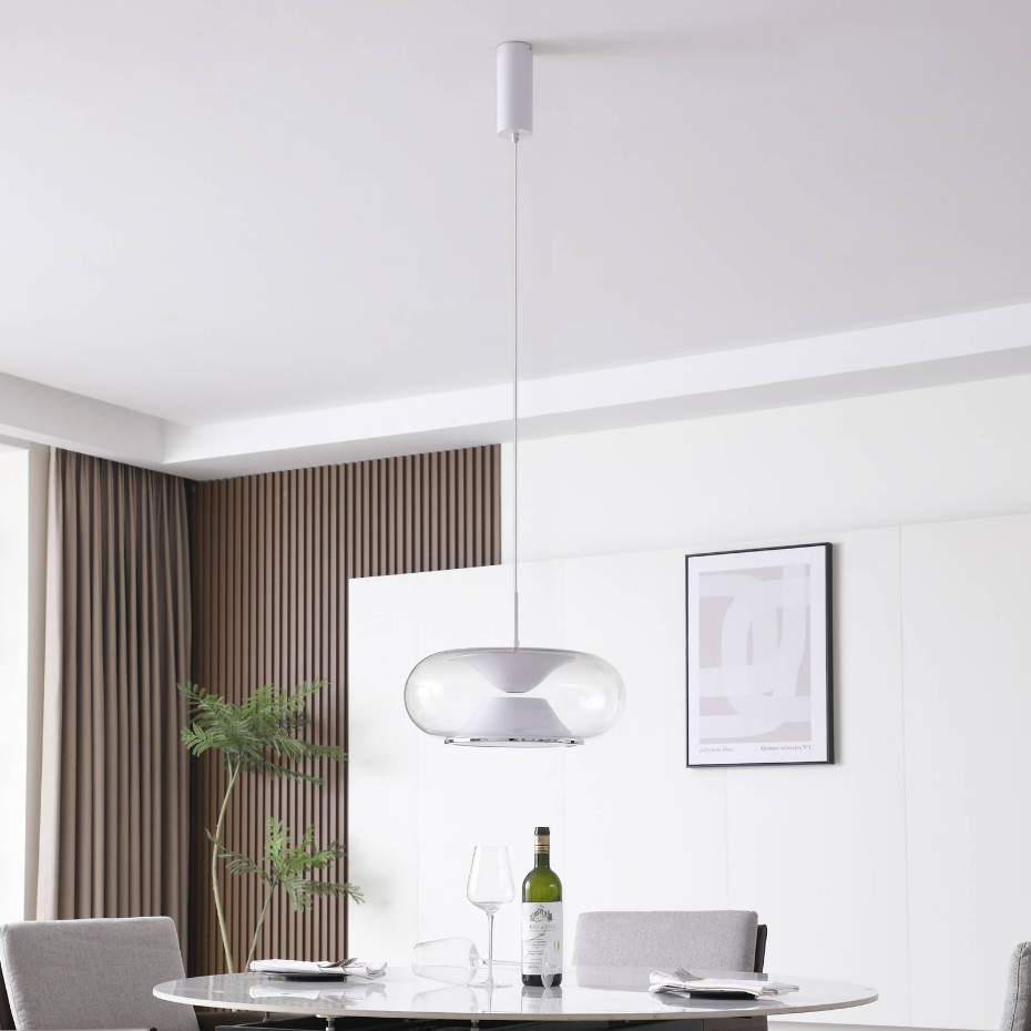 Suspension en verre moderneLED, Orasa