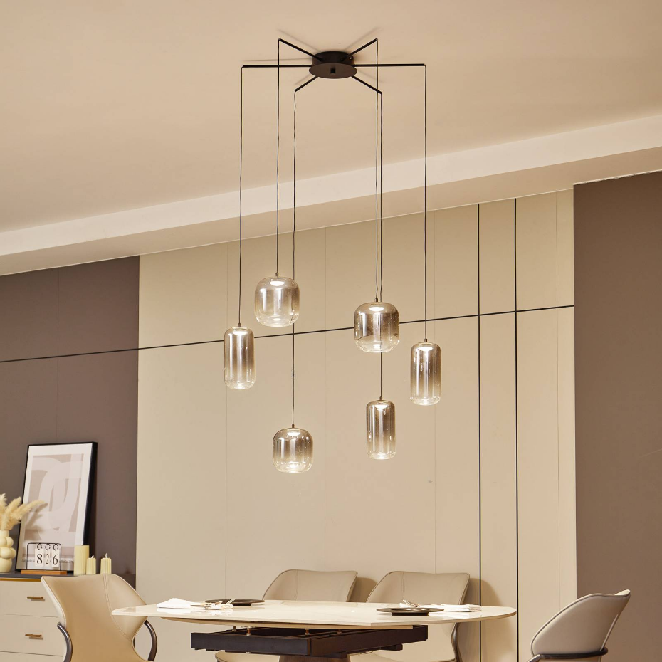Suspension en verre moderneLED, Avelina