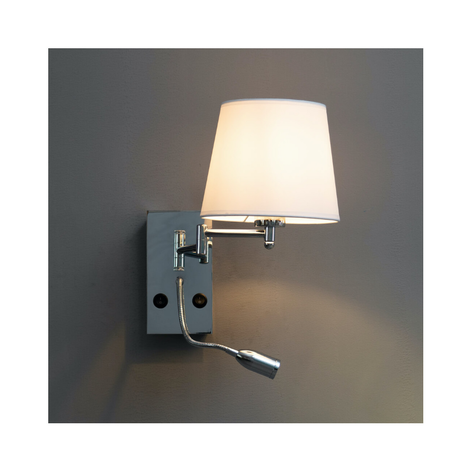 Applique liseuse chrome et tissu - ARAS