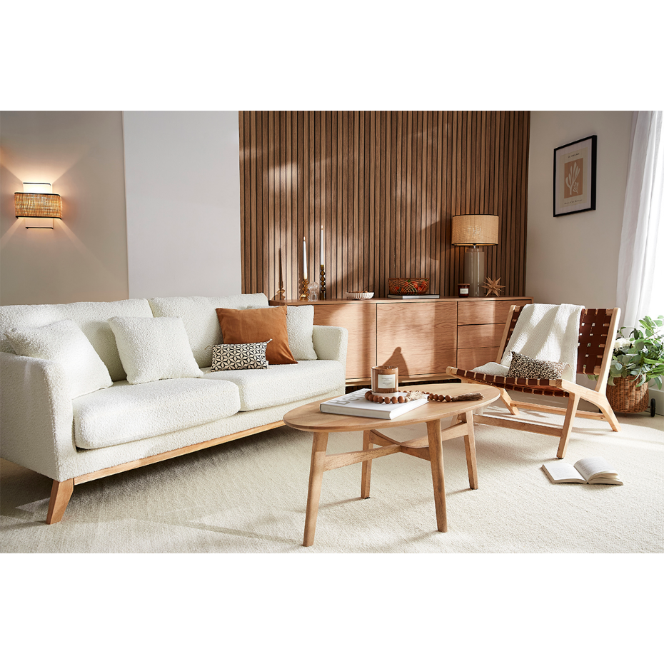 Canapé scandinave déhoussable 3 places OSLO