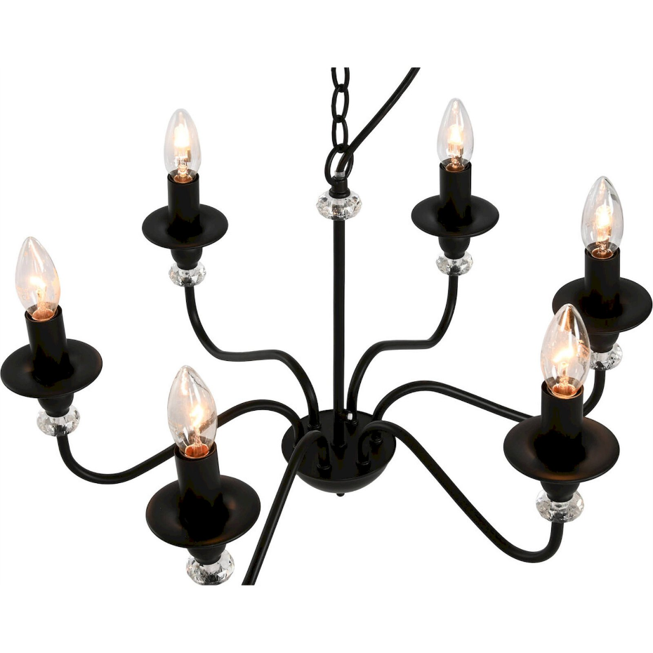Lustre rond en métal style vintage