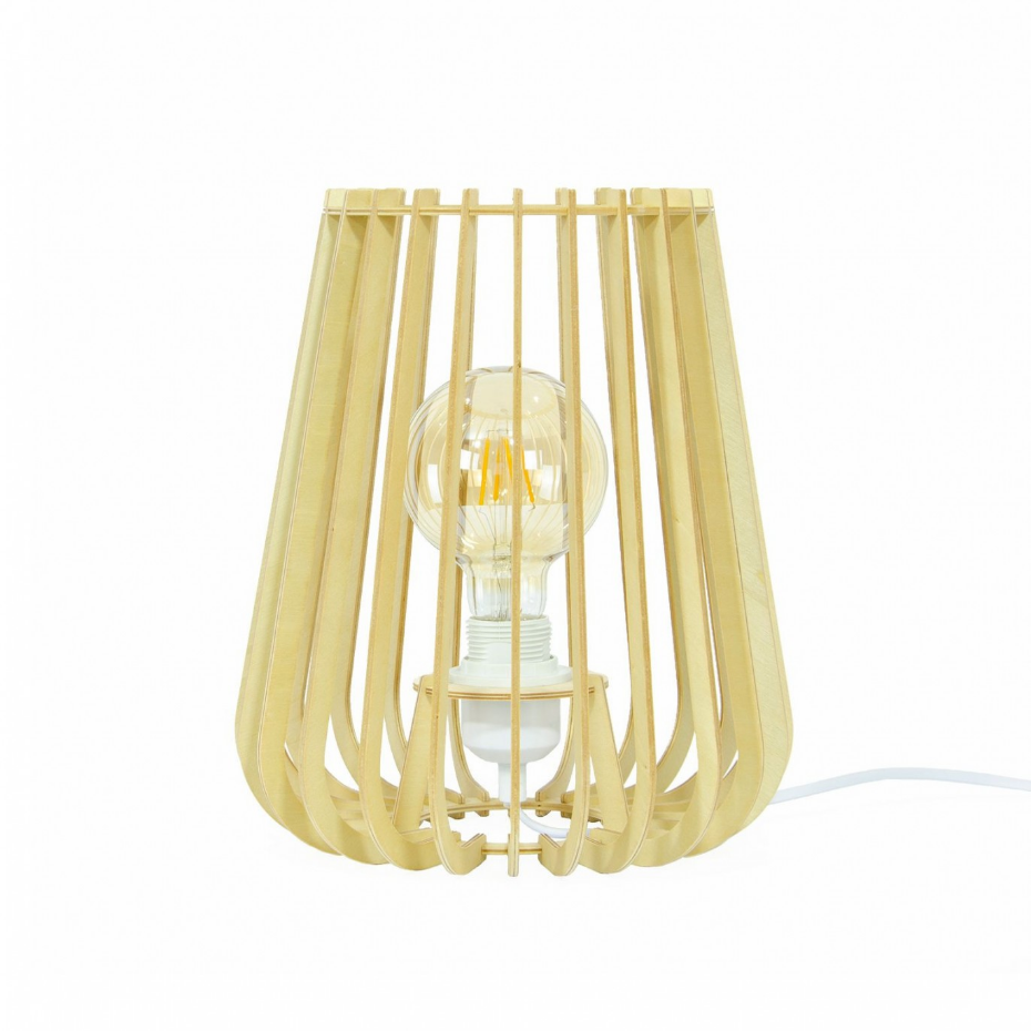 Lampe à poser en bois de peuplier, ELSA