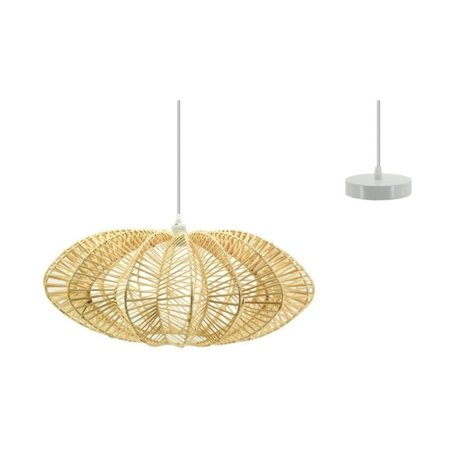 Suspension design en rotin naturel