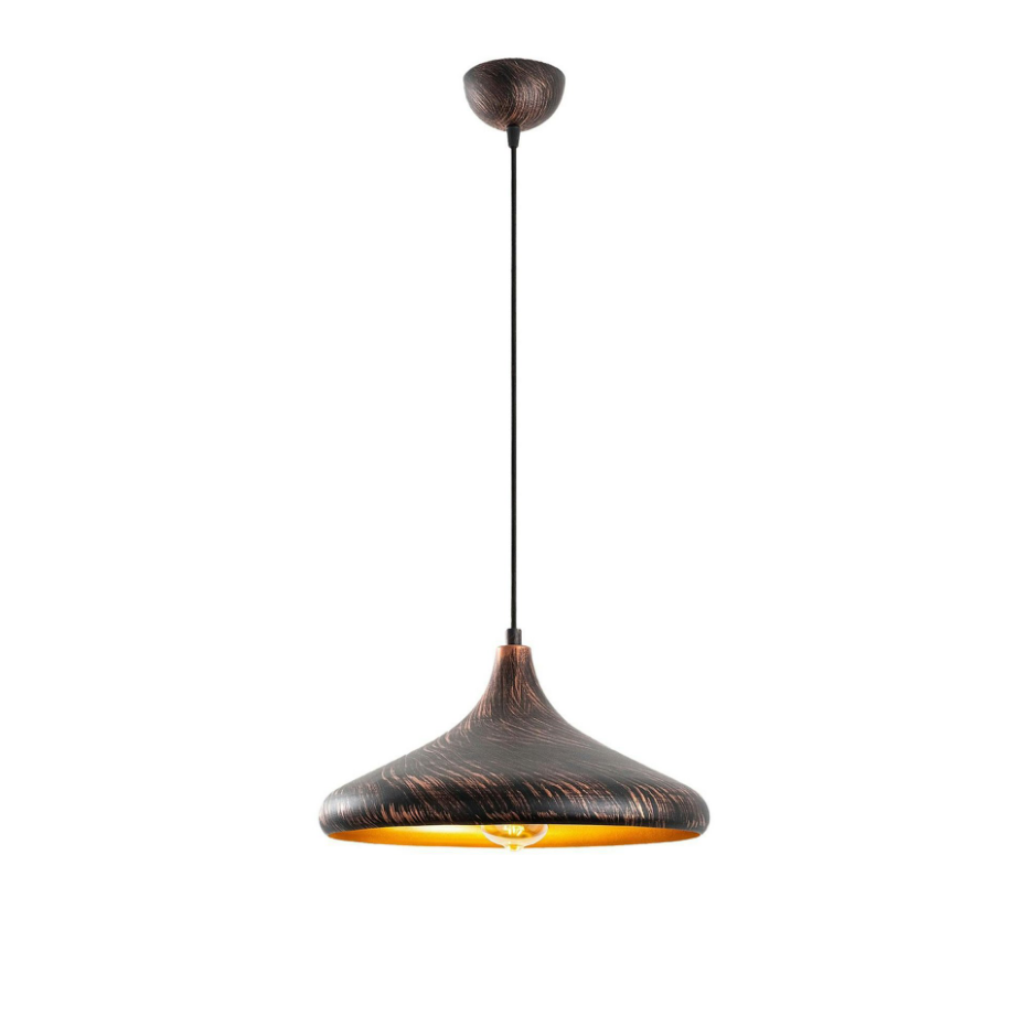 Suspension soucoupe en métal brossé SILE