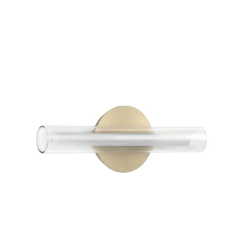 Applique Tube Led dimmable Oslo Laiton Et Verre