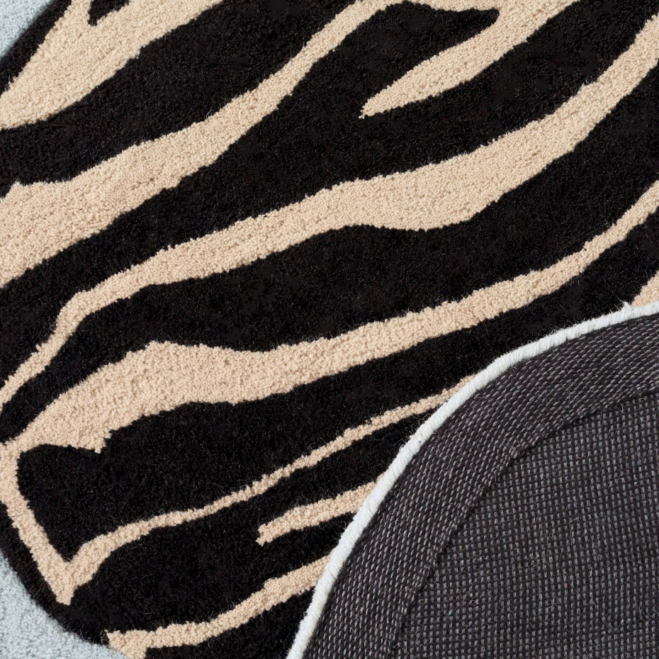 Tapis fait main en laine et coton Âme fauve