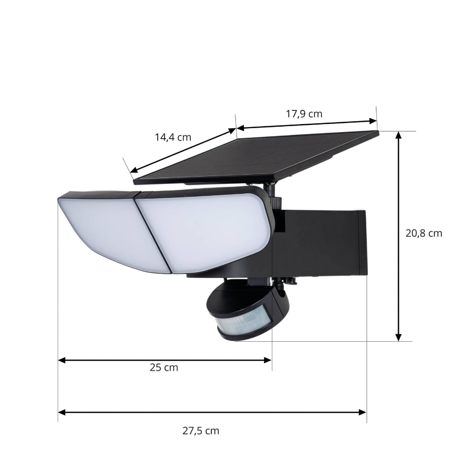 Lampe solaire extérieure LED, Naelin
