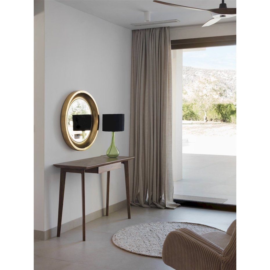 Lampe de table en verre avec abat-jour rond