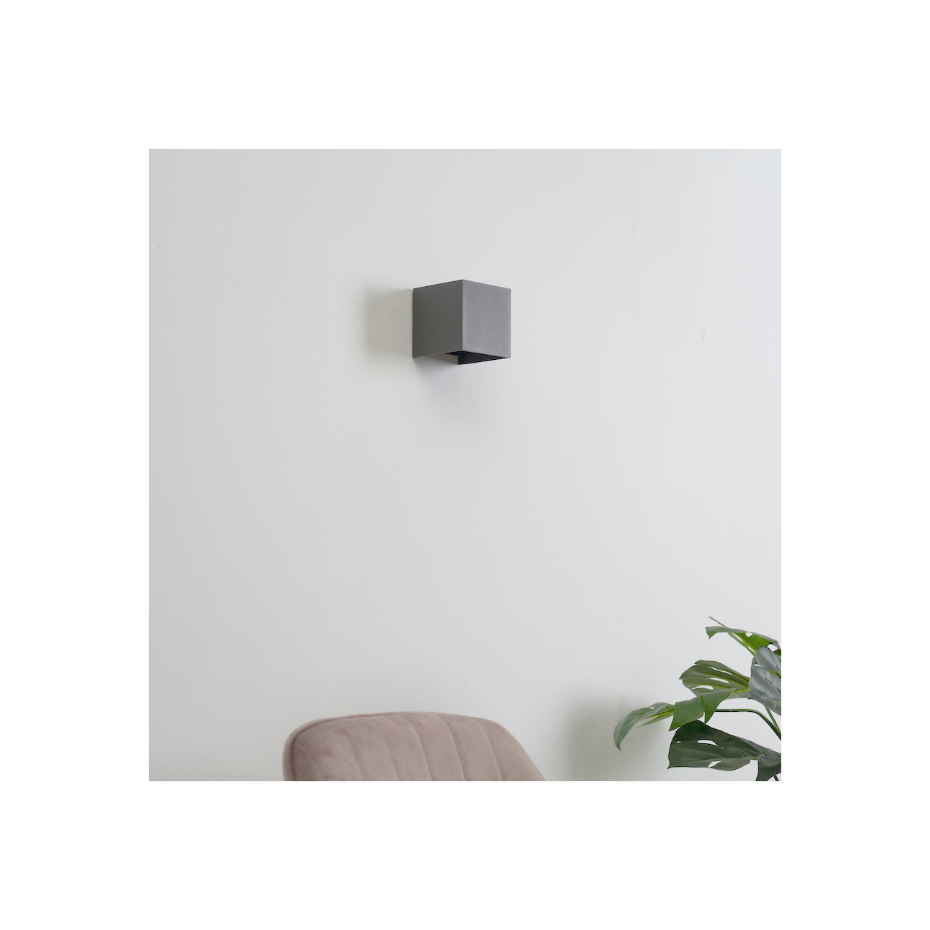 Applique LED réglable grise IP54 - CUBIC