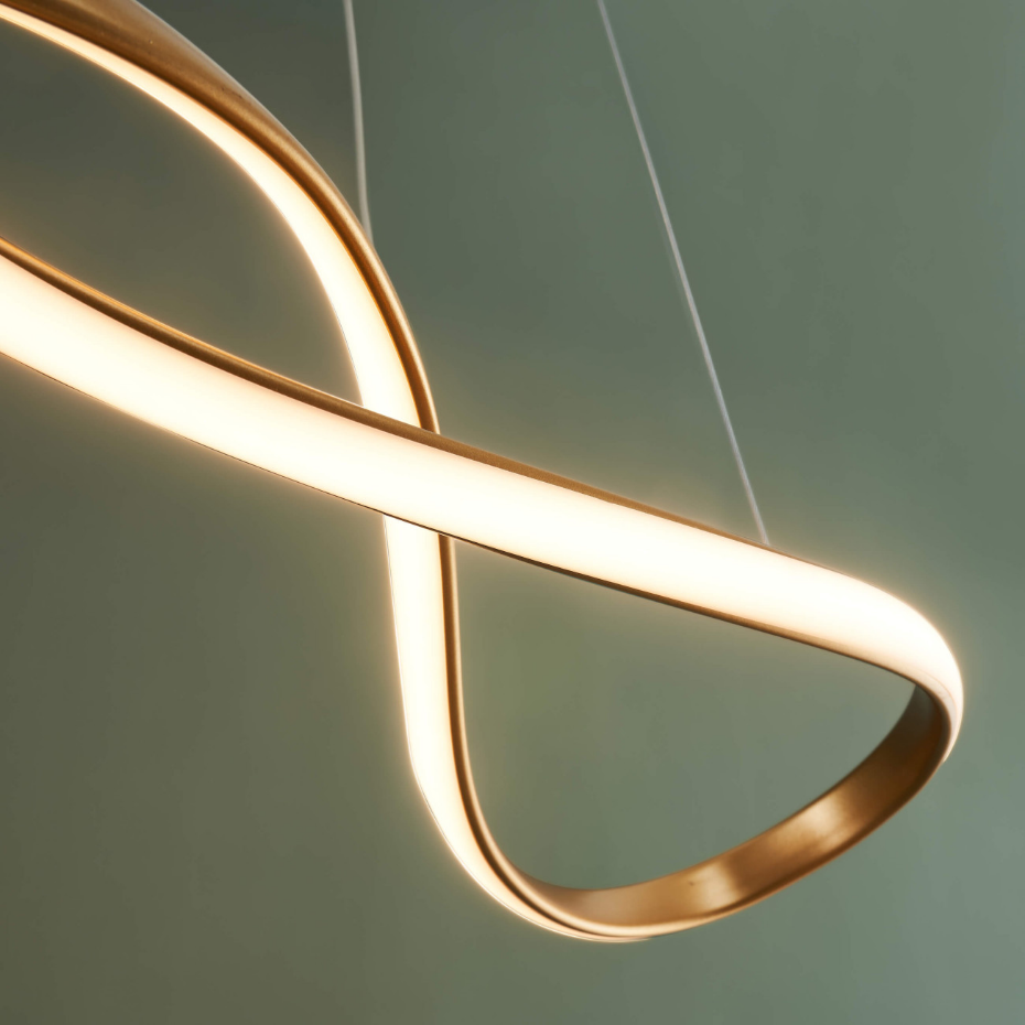 Suspension LED dorée effet vague - MARCELINE
