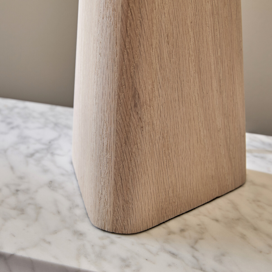 Lampe en chêne et lin, Nestwood