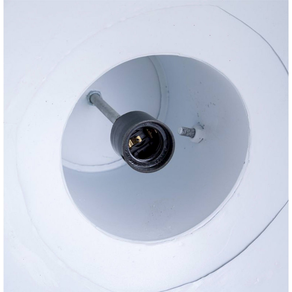 Suspension en fer rond style industriel et bois