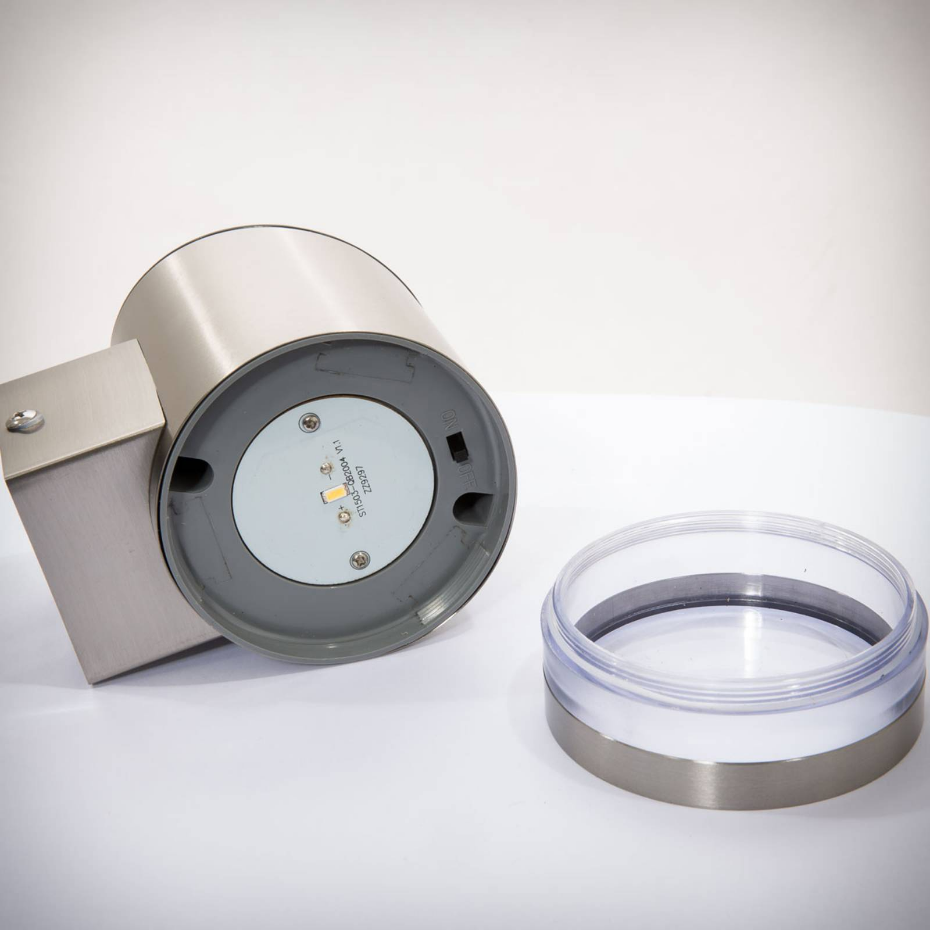 Lampe solaire extérieure en inox moderneLED