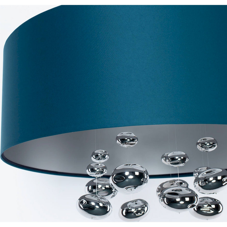 Suspension ronde en tissu avec boules décoratives Bubble Light