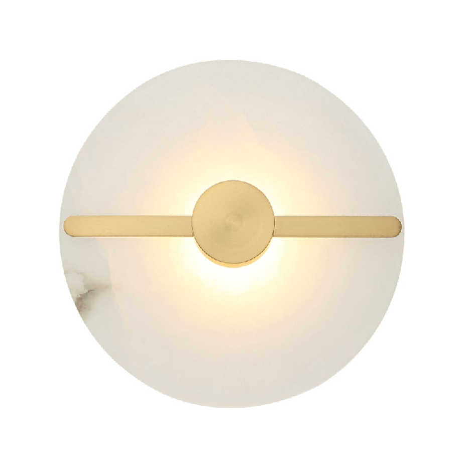 Applique LED disque en albâtre - LUNÉA