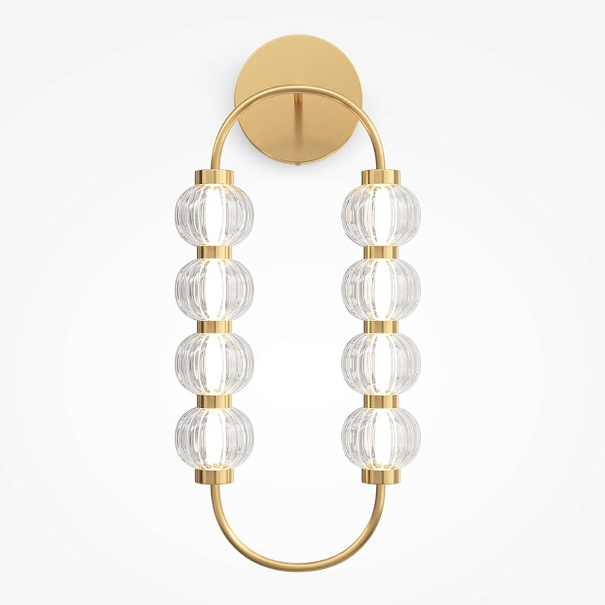Applique rétro - perles ciselées en verre sur cadre ovale BELLA