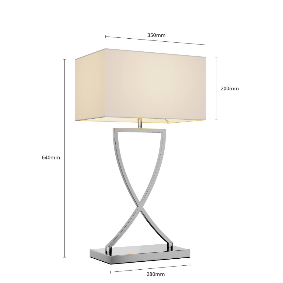 Lampe à poser en métal moderne, Evaine