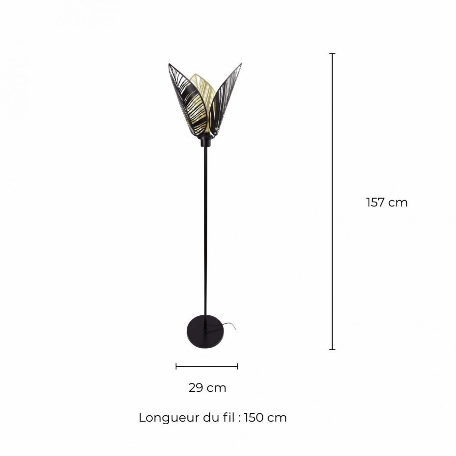 Lampadaire en métal perforé, ELFINE