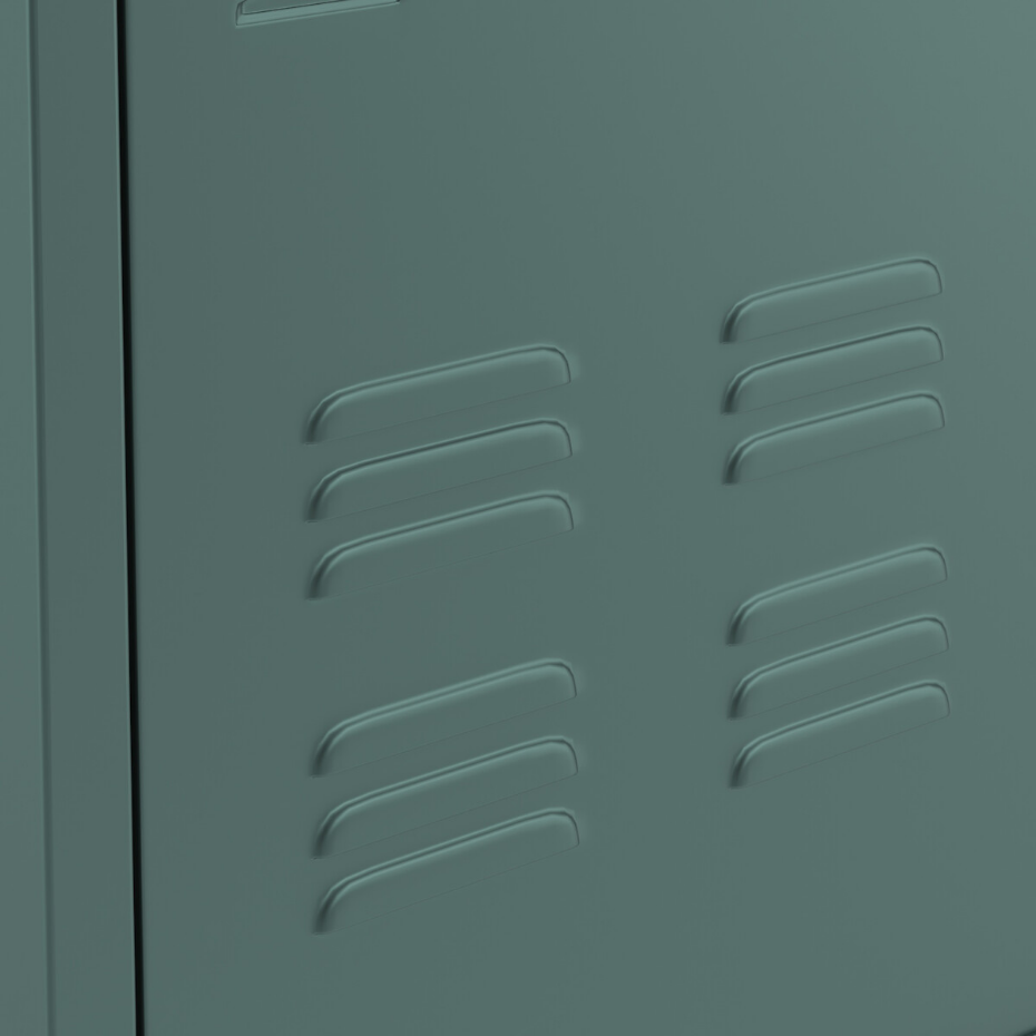 Armoire basse 2 portes en métal acier, Hiba