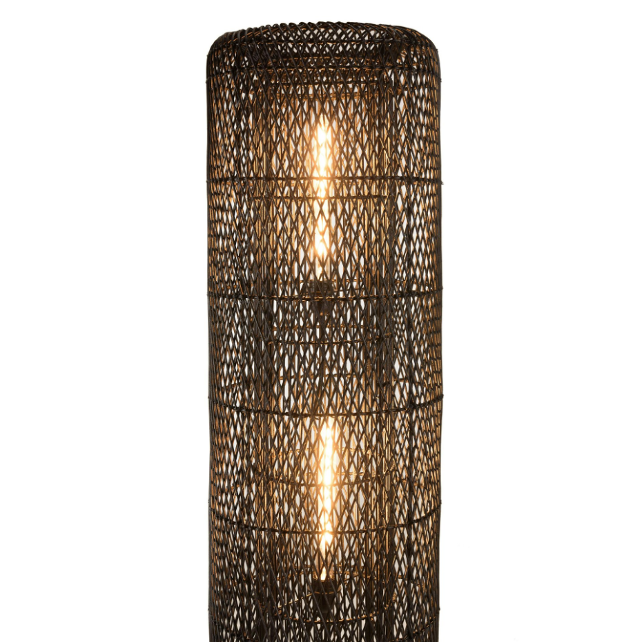 Lampadaire en rotin pieds métal FOLELLI