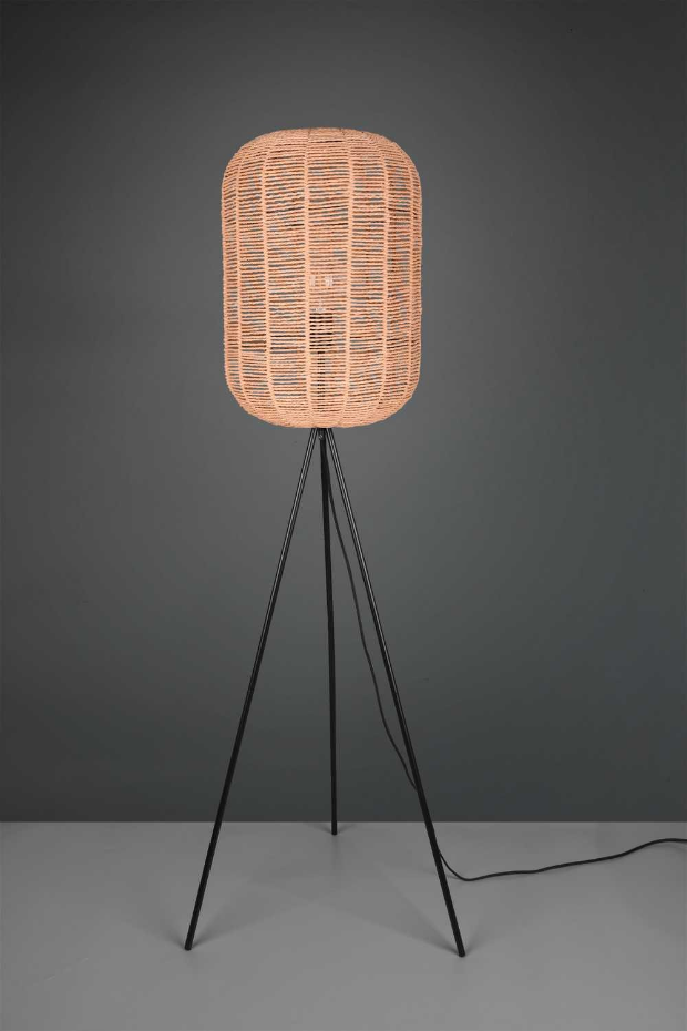 Lampadaire design en sisal bohème, RUNA