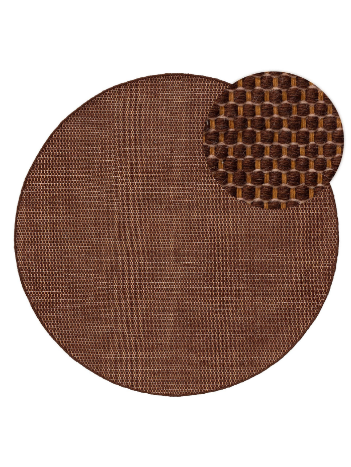 Tapis rond de laine tissé main ROCCO